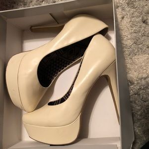 White Jessica Simpson heels